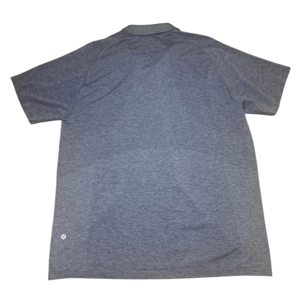 Lululemon Metal Vent Tech 2.0 Polo Shirt Mens Blue Stretch Golf Activewear XXL - Picture 2 of 9